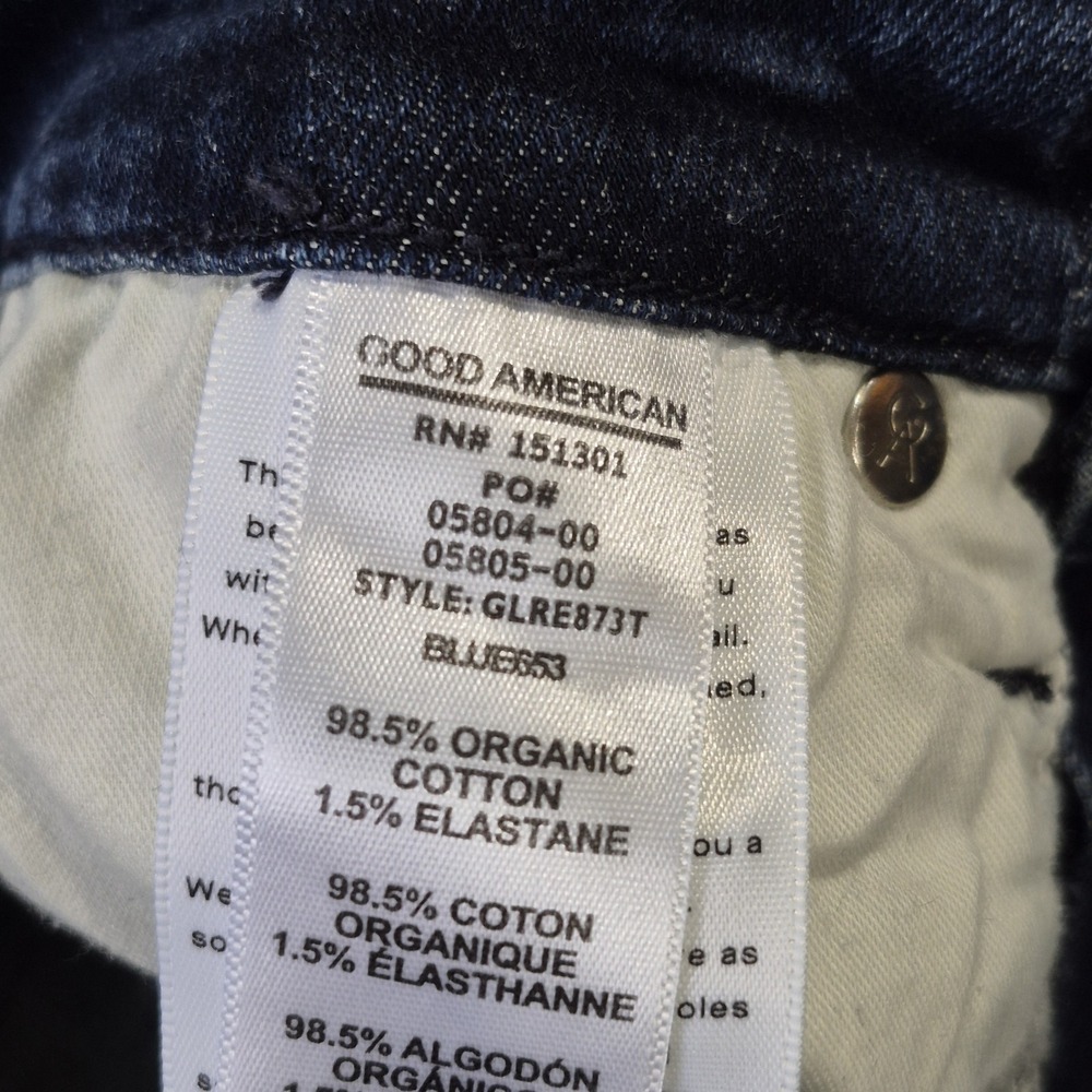 Good American‎ Jeans Womens 00/24 Good Legs High Rise Skinny Organic Cotton - Picture 4 of 8